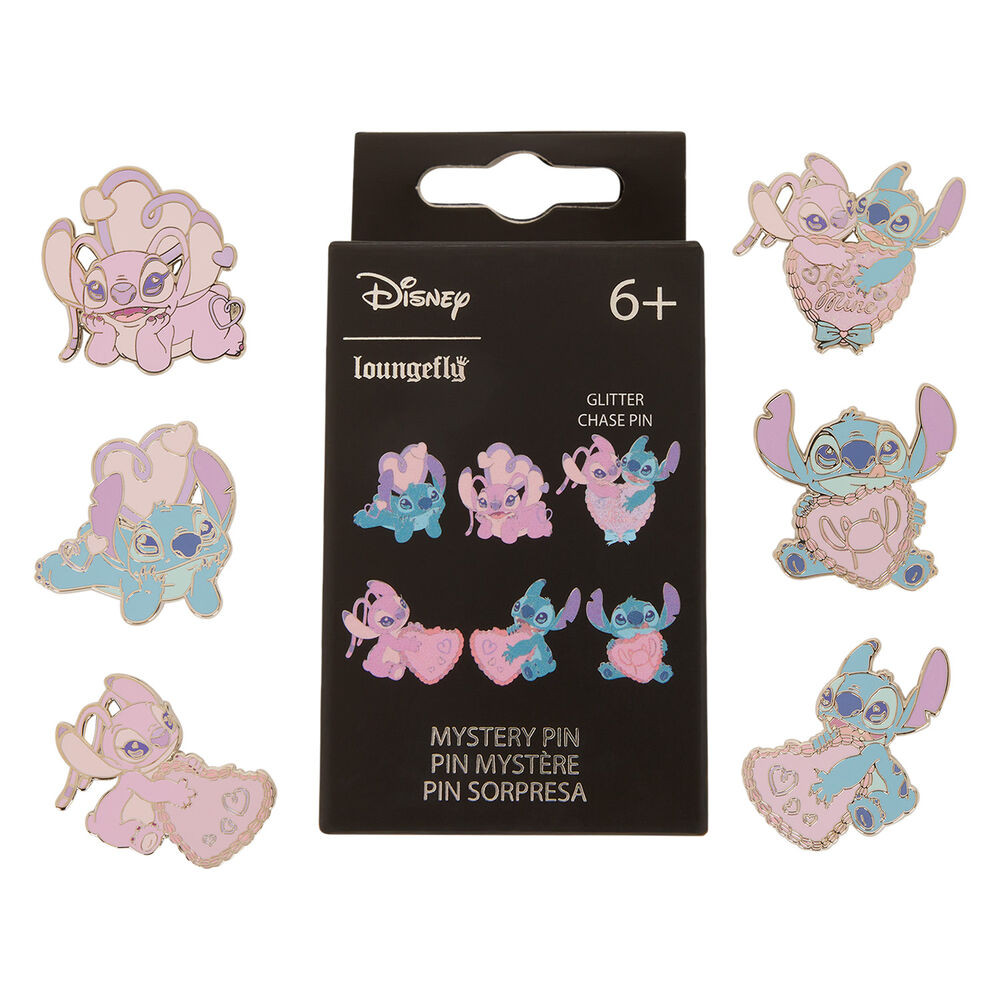 blind box mystery enamel pin angel & stitch disney loungefly surtido