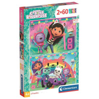 puzzle la casa de muñecas de gabby 2x60pzs