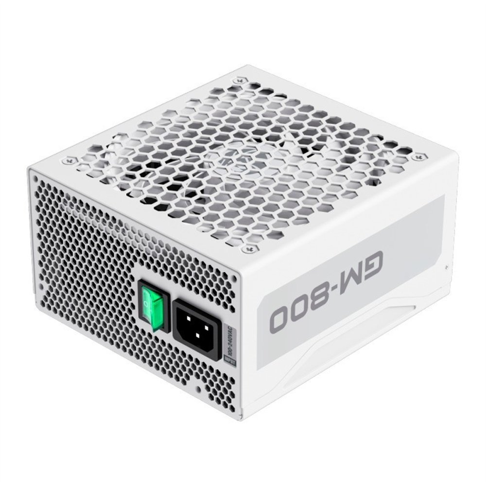 fuente de alimentacion gm 800w full modular 80+ bronze white
