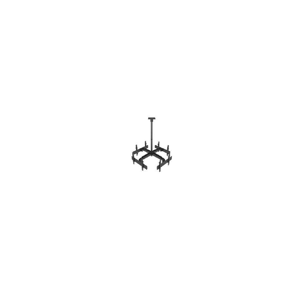 soporte equip 4 pantallas 32p - 55p techo inclinable negro 650372