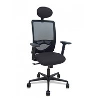 piqueras y crespo silla zulema sincro malla negra asiento bali negro brazos 2d ruedas 65 cabecero