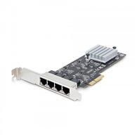 startech.com tarjeta pci express de red ethernet 4 puertos nbase-t 2,5g - nic i225-v - tarjeta de red de 4 puertos para ordenado