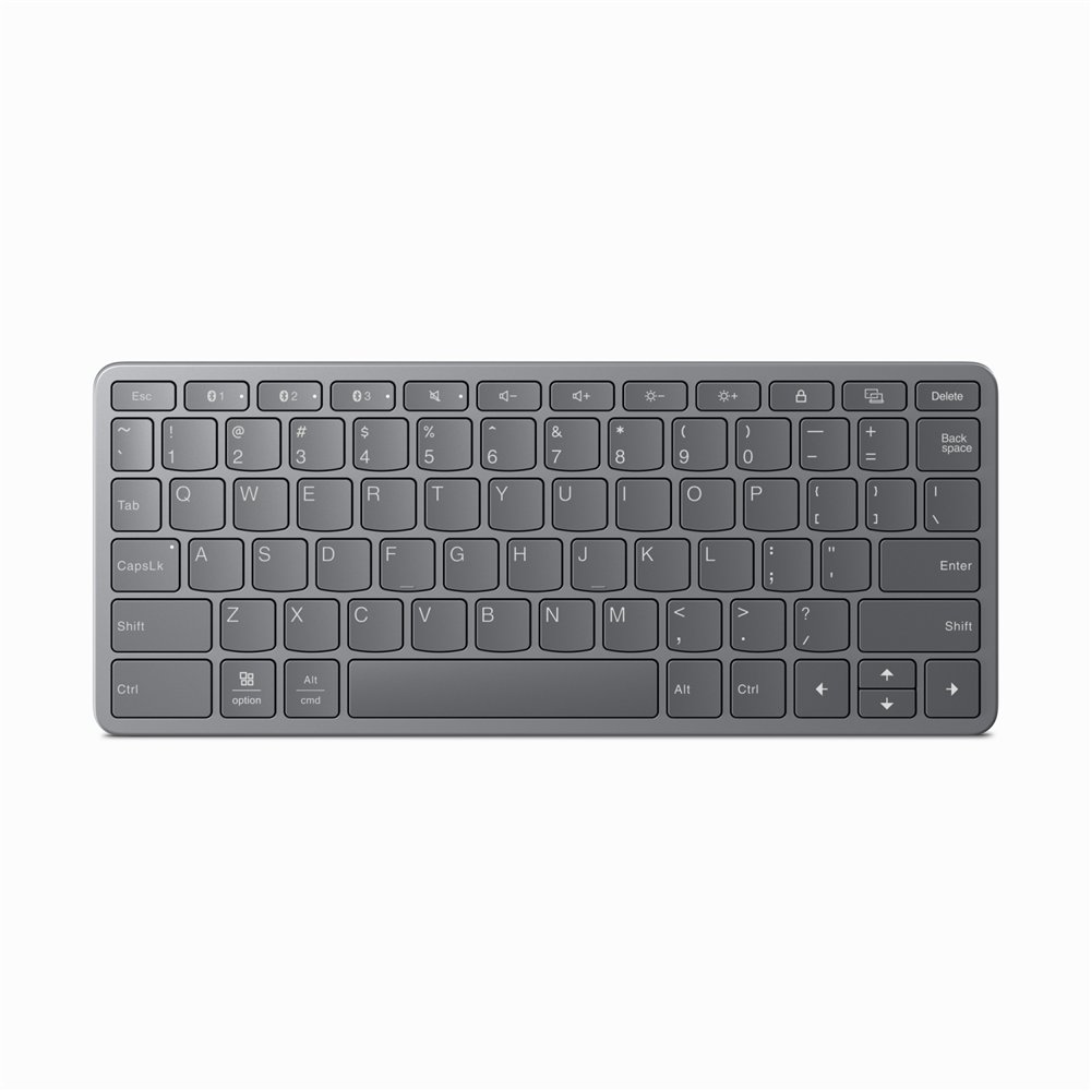 lenovo zg38c05816 teclado universal usb + bluetooth qwerty español, inglés del reino unido gris