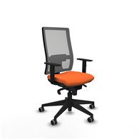 piqueras y crespo horna sincro malla gris bali naranja brazos 1d base piramidal  ruedas 65mm engomadas