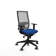 piqueras y crespo horna sincro malla gris similpiel azul brazos 1d base piramidal  ruedas 65mm engomadas
