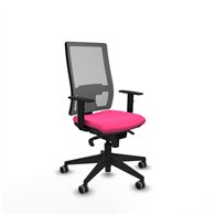 piqueras y crespo horna sincro malla gris similpiel rosa brazos 1d base piramidal  ruedas 65mm engomadas