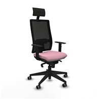 piqueras y crespo horna sincro malla negra bali rosa brazos 1d base piramidal cabecero fijo ruedas 65mm engomadas