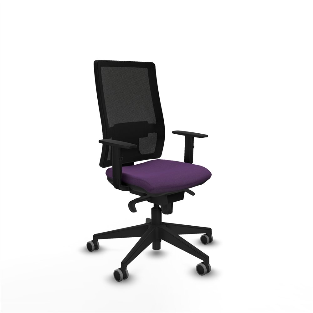 piqueras y crespo horna sincro malla negra bali morado brazos 1d base piramidal  ruedas 65mm engomadas