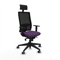 piqueras y crespo horna sincro malla negra bali morado brazos 1d base piramidal cabecero fijo ruedas 65mm engomadas