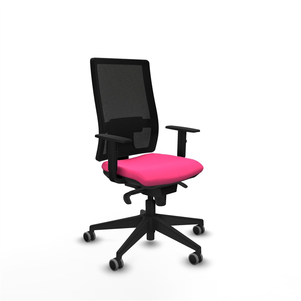 piqueras y crespo horna sincro malla negra similpiel rosa brazos 1d base piramidal  ruedas 65mm engomadas