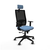 piqueras y crespo horna traslack malla negra bali azul cielo brazos 1d base piramidal cabecero 2d ruedas 65mm engomadas