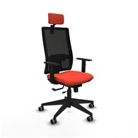 piqueras y crespo horna traslack malla negra bali naranja oscuro brazos 1d base piramidal cabecero 2d ruedas 65mm engomadas