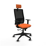 piqueras y crespo horna traslack malla negra bali naranja brazos 1d base piramidal cabecero 2d ruedas 65mm engomadas