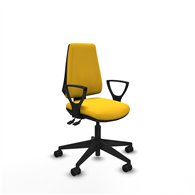piqueras y crespo elche as similpiel amarillo brazos fijos base piramidal ruedas nailon 65mm