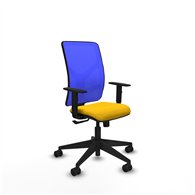 piqueras y crespo motilla sincro malla azul bali amarillo brazos 1d base piramidal  ruedas 65mm nailon