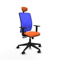 piqueras y crespo motilla sincro malla azul bali naranja brazos 1d base piramidal cabecero fijo ruedas 65mm nailon