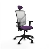 piqueras y crespo motilla sincro malla blanca bali morado brazos 1d base piramidal cabecero fijo ruedas 65mm nailon