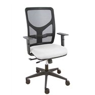 piqueras y crespo silla motilla traslack malla negra asiento bali blanco brazo regulable