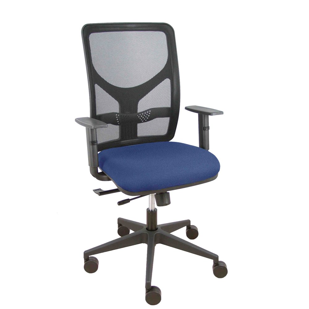 piqueras y crespo silla motilla traslack malla negra asiento bali azul marino brazo regulable