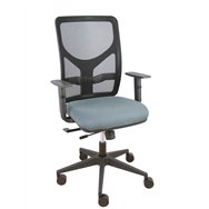piqueras y crespo silla motilla traslack malla negra asiento bali gris brazo regulable