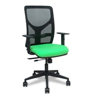 piqueras y crespo silla motilla traslack malla negra asiento bali pistacho brazo regulable