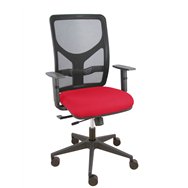 piqueras y crespo silla motilla traslack malla negra asiento bali rojo brazo regulable