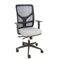 piqueras y crespo silla motilla traslack malla negra asiento bali gris claro brazo regulable