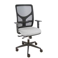 piqueras y crespo silla motilla traslack malla negra asiento bali gris claro brazo regulable