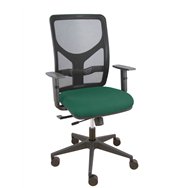 piqueras y crespo silla motilla traslack malla negra asiento bali verde botella brazo regulable