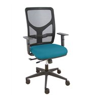 piqueras y crespo silla motilla traslack malla negra asiento bali verde petr?leo brazo regulable