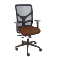 piqueras y crespo silla motilla traslack malla negra asiento bali marr?n oscuro brazo regulable