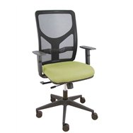 piqueras y crespo silla motilla traslack malla negra asiento bali verde oliva brazo regulable