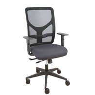 piqueras y crespo silla motilla traslack malla negra asiento bali gris oscuro brazo regulable