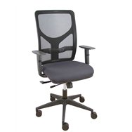 piqueras y crespo silla motilla traslack malla negra asiento bali gris oscuro brazo regulable
