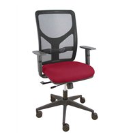 piqueras y crespo silla motilla traslack malla negra asiento bali granate brazo regulable
