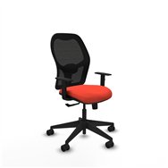 piqueras y crespo aloc?n sincro malla negra bali naranja oscuro brazos 1d base piramidal  ruedas nailon 65mm