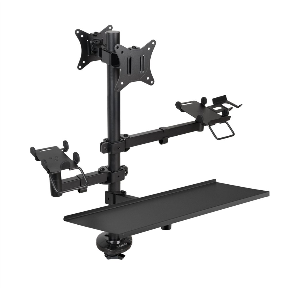 tooq soporte de mesa para tpv/impresora/pantallas 17”-32”/terminal/lector/teclado