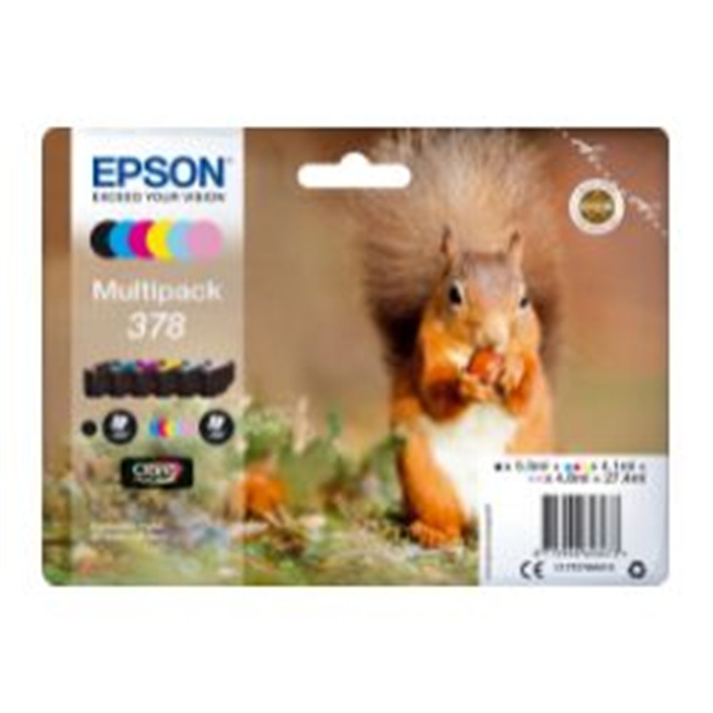 tinta epson 378 pack 6 colores (c13t37884010)