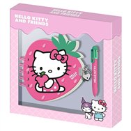 diario + boligrafo fresa hello kitty and friends