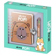 diario + boligrafo capibara oh my pop!