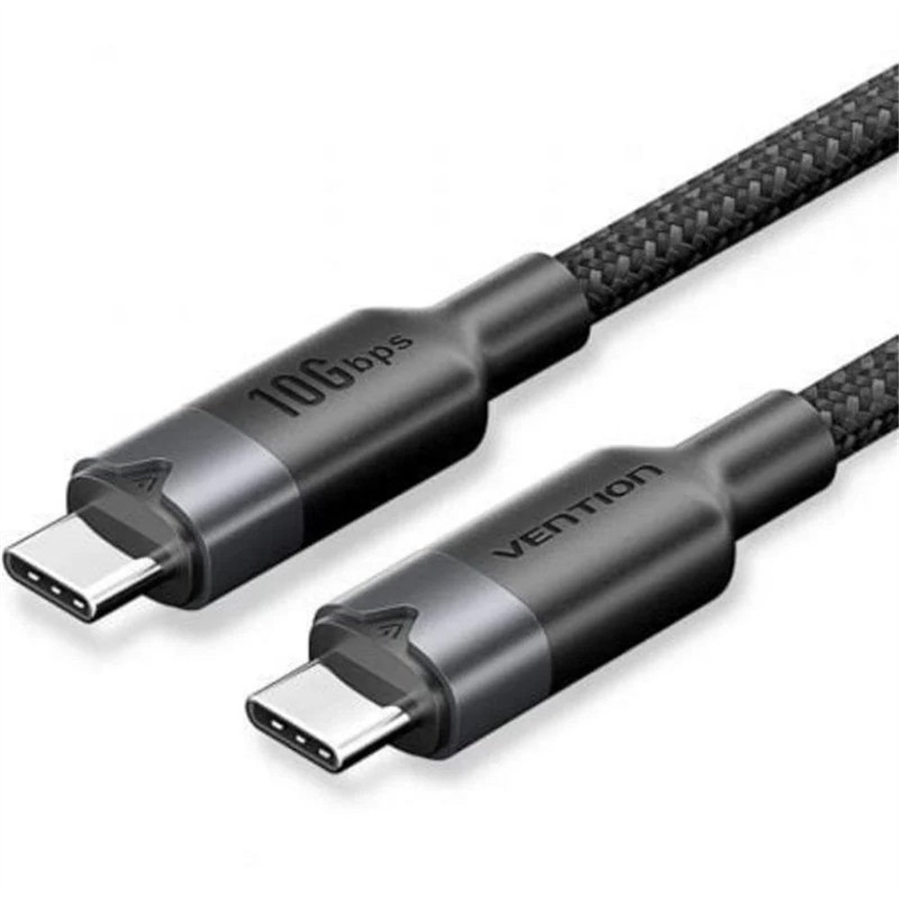 cable usb-c 3.2 vention tipo usb-c/m - usb-c/m 5a 2m 100w 10gbps black