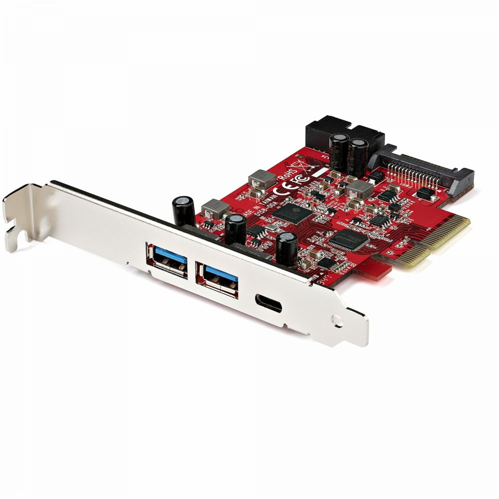 startech.com tarjeta pcie de 5 puertos usb -tarjeta pci express usb 3.1 gen2 10gbps con 1 puerto usb-c y 2 puertos usb-a - 1 ter