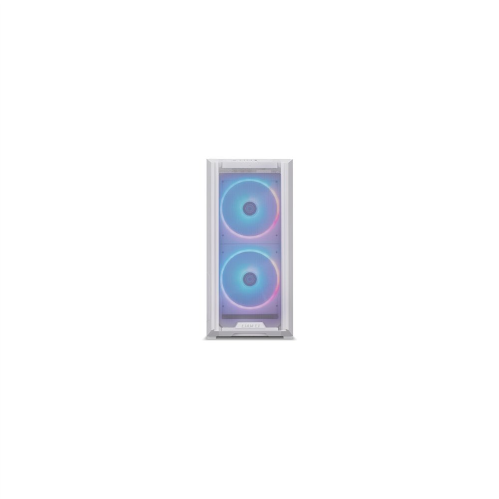 lian li lancool 216 midi tower transparente, blanco
