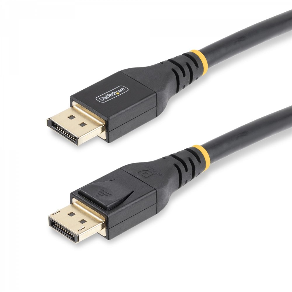 startech.com cable de 15m displayport 1.4 certificado por vesa - cable displayport dp8k con hbr3 - hdr10 - mst - dsc 1.2 - hdcp 