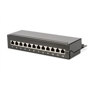 digitus panel de conexión cat 6a de sobremesa, clase ea, apantallado, negro
