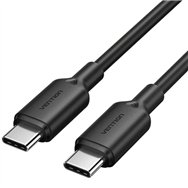 cable usb 2.0 vention tipo usb-c/m-c/m 3a 1m black