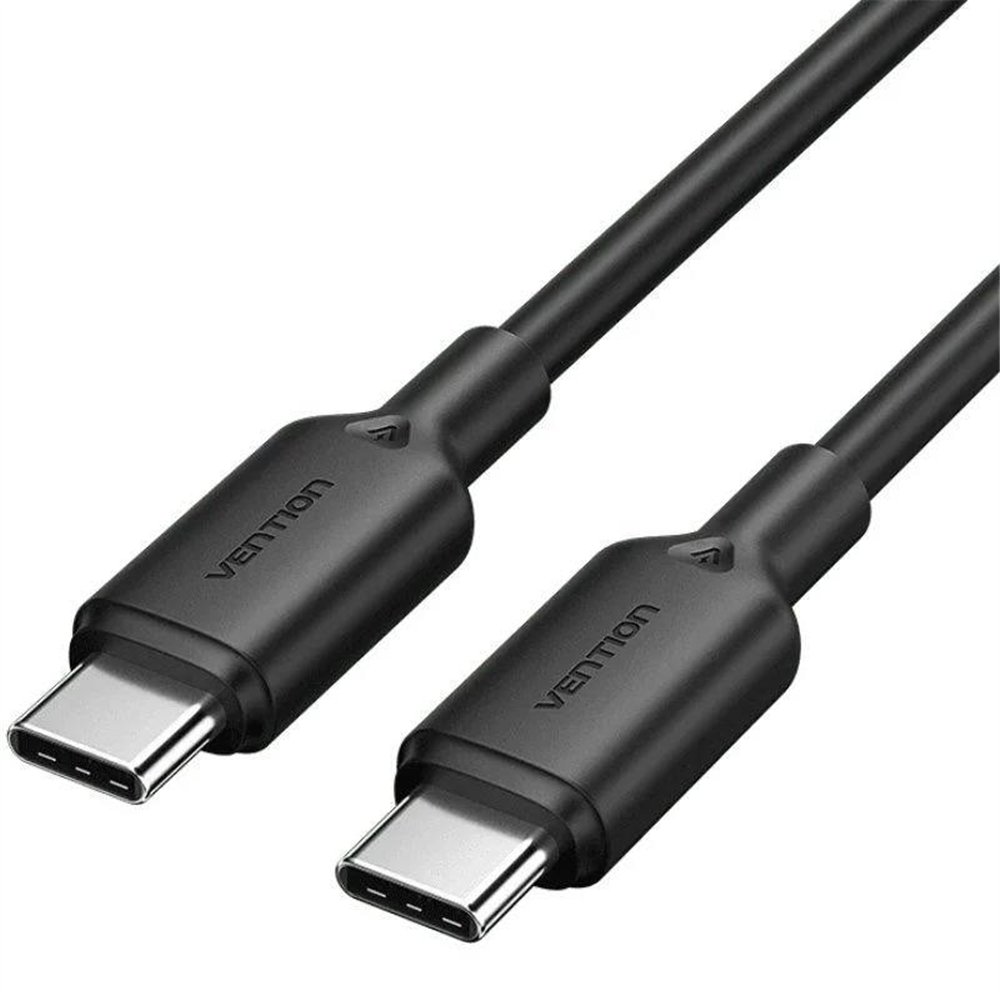 cable usb 2.0 vention tipo usb-c/m-c/m 3a 1m black