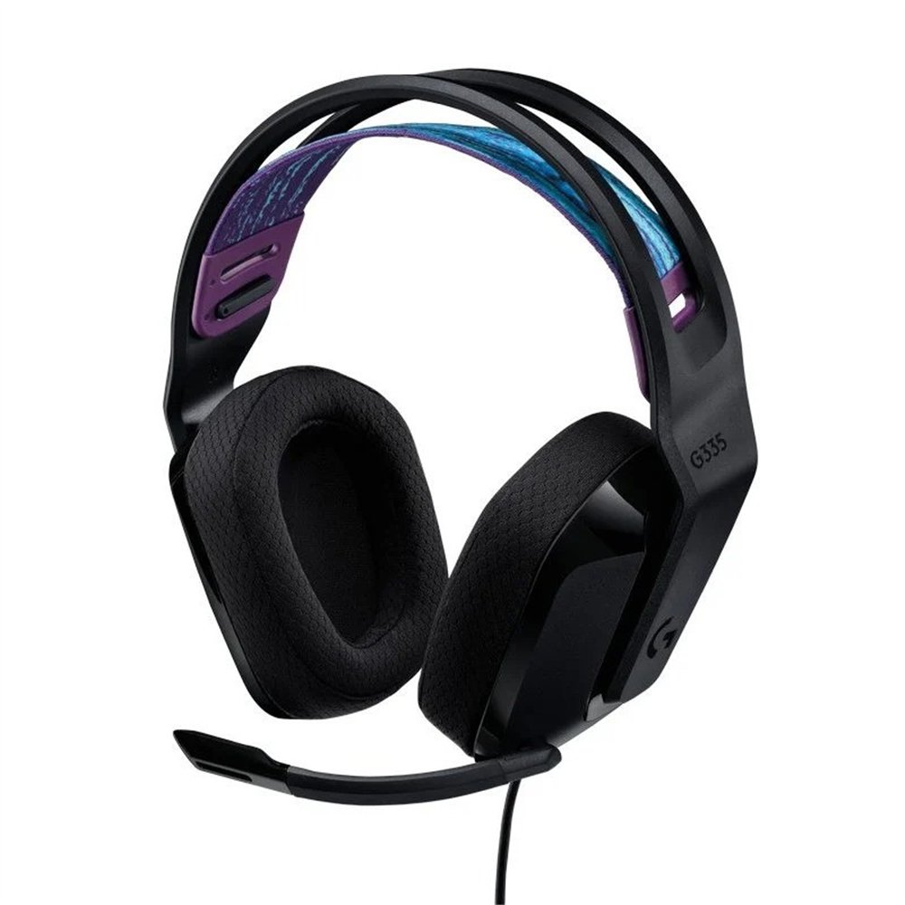 auriculares + microfono logitech gaming g335 jack 3.5mm black/blue