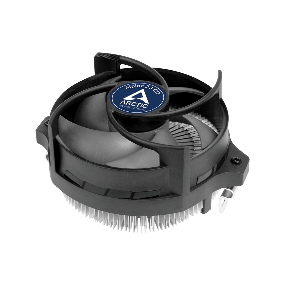 arctic alpine 23 co procesador refrigerador de aire 9 cm aluminio, negro 1 pieza(s)