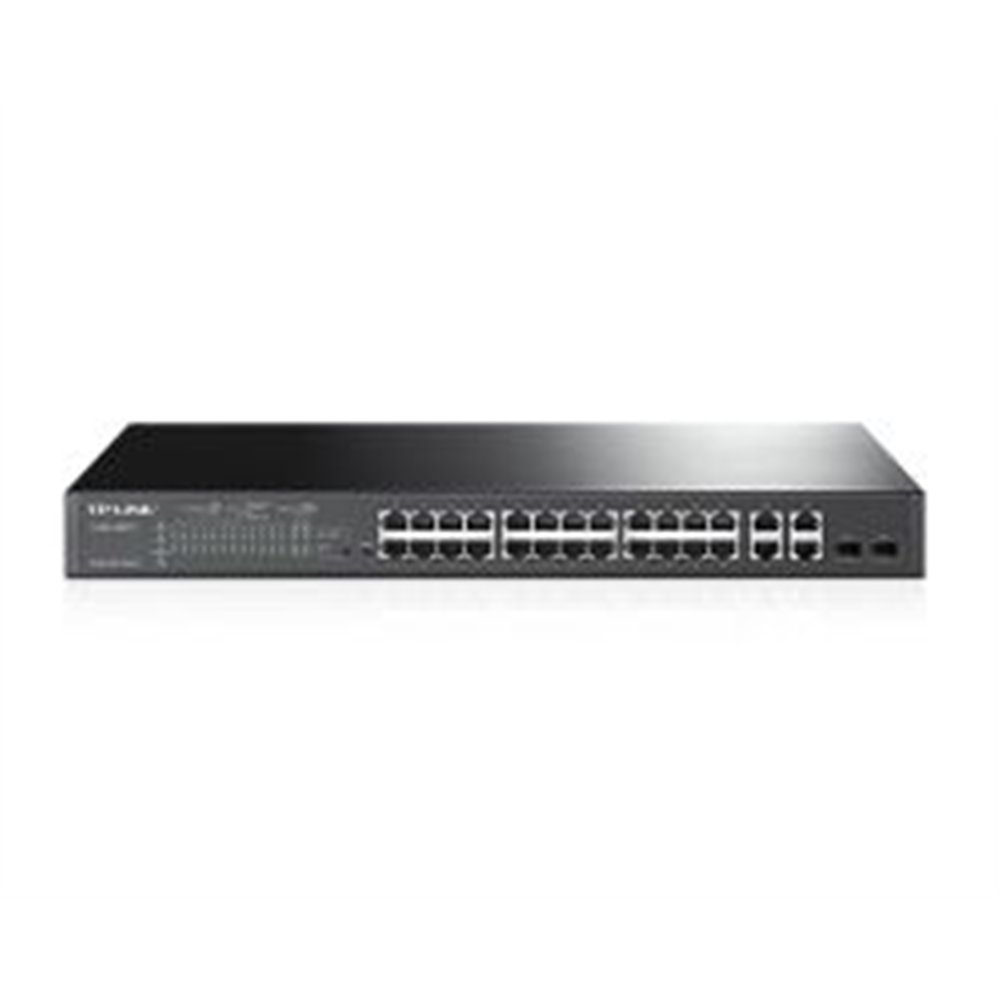 switch tp-link 24xrj45 2xsfp poe+ 1u negro (tl-sl2428p)
